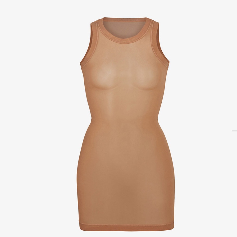 SKIMS NWT Summer Mesh Sleeveless Minidress size Large in Sienna